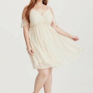 Torrid Lace Cold Shoulder Skater Dress